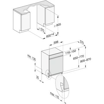 Lave vaisselle encastrable MIELE G 5410 SCi IN
